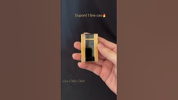 Bật lữa Dupont 1 line fom cao bọc vàng hồng demi men đen 🔥🔥 chính hãng Pháp 🔥🔥