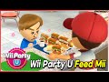 Wii Party U Feed Mii gameplay 🎵 (Play movies) Guest B vs Guest C vs Guest D vs Guest E AlexGamingTV