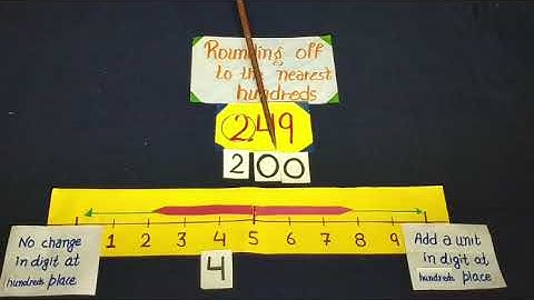 Round off the numbers to the nearest hundreds in English