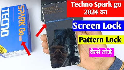 tecno Spark go 2024 ka screen lock kaise tode | tecno Spark go 2024 hard Reset kaise kare