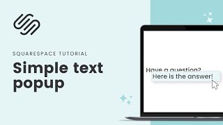 How To Create A Text Popup in Squarespace // Create a Custom Tooltip in Squarespace