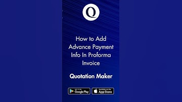 How to add advance payment info in Proforma invoice |  Quotation Maker App For Android | iPhone
