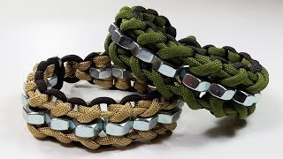 Paracord Tutorial: 'Cloven Hex Nut' Parachute Cord Bracelet Design by WhyKnot 109,063 views 6 years ago 11 minutes, 48 seconds