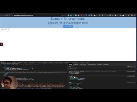 Demo of Selenium IDE data-test attributes selector suggestion.