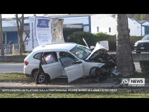 AUTO CONTRO UN PLATANO SULLA PONTEBBANA: MUORE BIMBO DI 4 ANNI | 11/02/2023