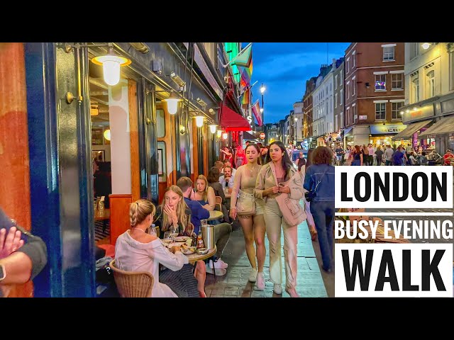 London Sunset Walk | Relaxing Evening Walk through West End [4K HDR] class=