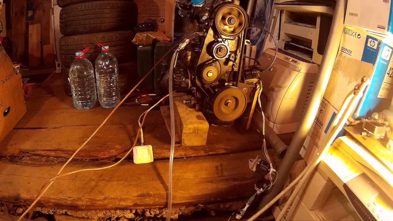 Мотор от ОКИ без карбюратора на пропана 09.04.16 - YouTube