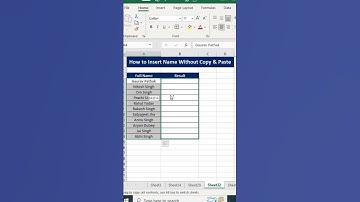 How to Insert Name Without Copy-Paste😲 #msexcel #excel #tricks #shortsvideo #shorts #computer #eca