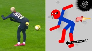 Real Football vs Stickman | Stickman Dismounting funny moments | Best Falls screenshot 5