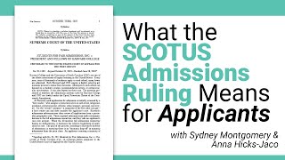 What the SCOTUS Admissions Decision Means for Law School Applicants