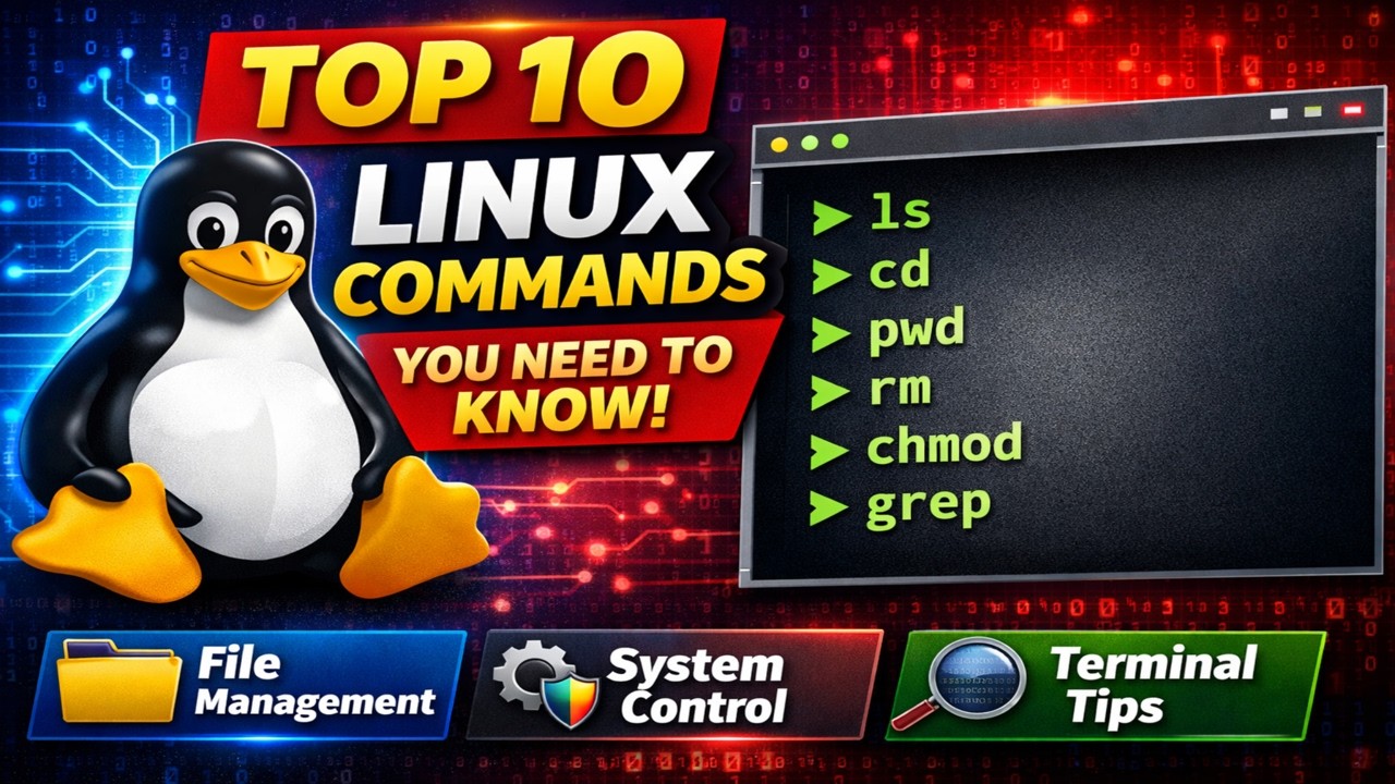 Top 10 Linux Commands You Need to Know! - YouTube