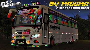 Bussid New Bv Maxima Chinese Lamp Mod | Full Led Mods | Download Mod | Full Review | #bussidmods