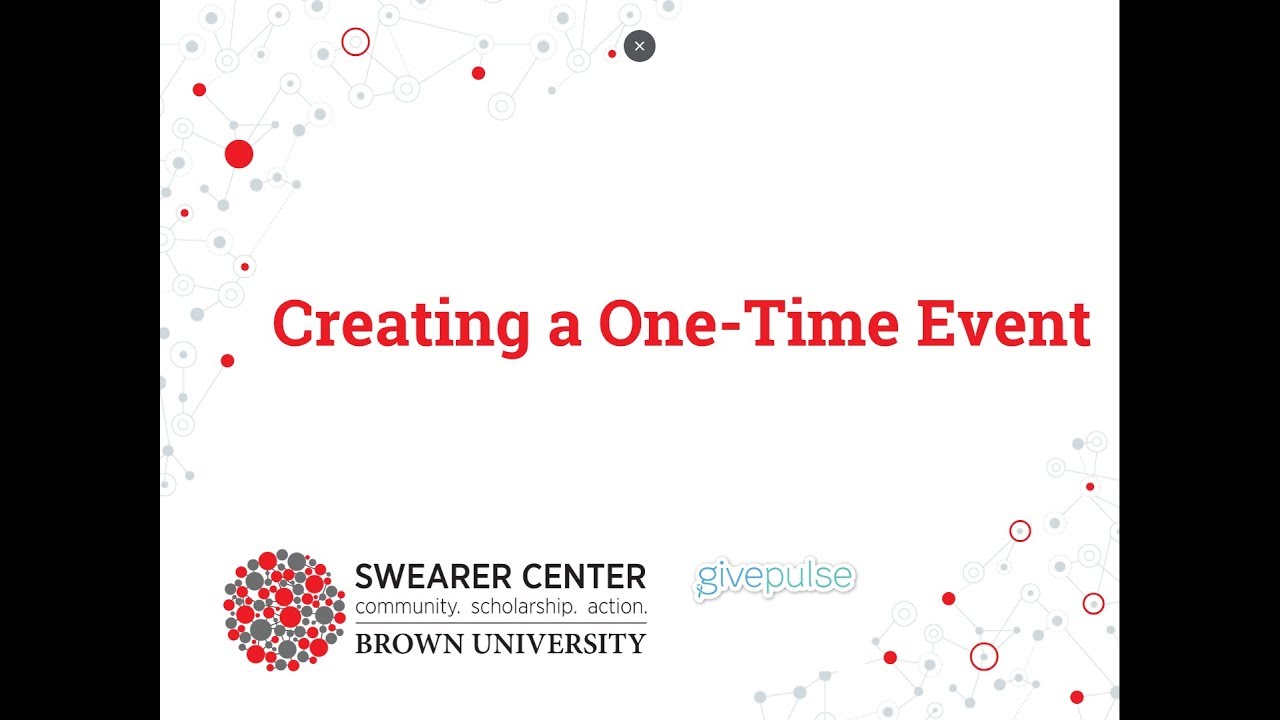 How to Create a One Time Event on BrownEngage