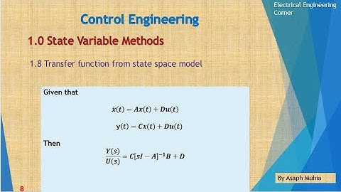 Transfer Function from State Space Model