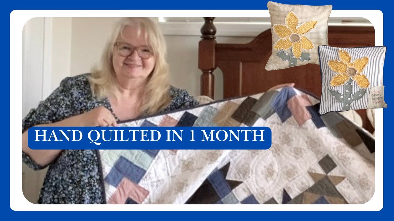 E10: I Hand Quilted This Exquisite Quilt  in One Month | Diamond in the Rough Quilt Finished