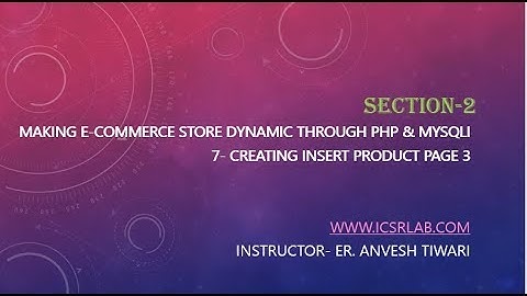 7  Creating Insert Product Page 3 Multi Vendor E Commerce Website Using PHP & MySQL
