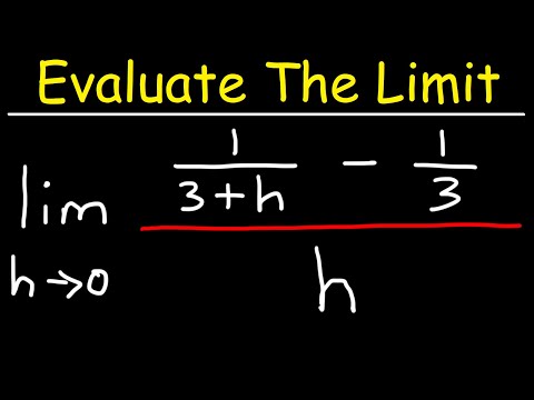 Evaluating Limits of Complex Fractions with the Variable h