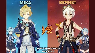 Mika vs Bennet - Buff Comparison for Eula - Genshin Impact