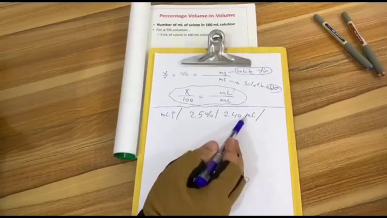 المبادئ او الحسابات الصيدلانية موضوع Precentage and ratio strength الجزء الاول كلية الصيدلة مرحلة 1.