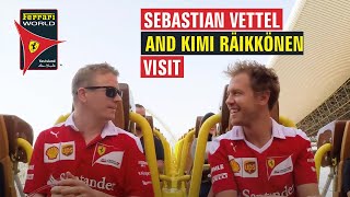 Sebastian Vettel And Kimi Räikkönen I Ferrari World Yas Island Abu Dhabi