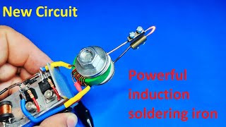 How to make a Simple and Powerful induction soldering iron / New Circuit