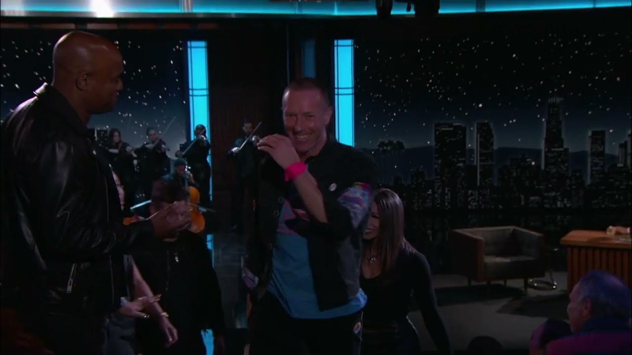 Coldplay Clocks Live jimmy kimmel 20th anniversary show 2023 01