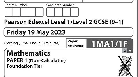 GCSE Edexcel Maths May 2023 Paper 1 Foundation | Full Step-by-Step Walkthrough!