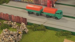 Cars and Trucks with Trailers Matchbox Motorway 1960s - 70s collection
SEE part 1 here https://www.youtube.com/watch?v=GEUbsTSEJWs part 2 https://www.youtube.com/watch?v=MtBNNuT4p6E&t=0s
Matchbox is a popular British toy brand which was introduced by Lesney Products in 1953, and is now owned by Mattel, Inc, which purchased the brand in 1997. The brand was given its name because the original die-cast Matchbox toys were sold in boxes similar to those in which matches were sold. The brand grew to encompass a broad range of toys, including larger scale die-cast models, plastic model kits, and action figures.
During the 1980s, Matchbox began to switch to the more conventional plastic and cardboard blister packs that were used by other die-cast toy brands such as Hot Wheels. The box style packaging was re-introduced for the collectors market in recent years, particularly with the release of the 35th Anniversary of Superfast series in 2004.
see https://en.wikipedia.org/wiki/Matchbox_(brand)
video copyright robert nichol audioproductions audio copyright robert nichol audioproductions video copyright Robert Nichol AudioProductions 2015 Cars and Trucks with Trailers Matchbox Motorway 1960s - 70s collection