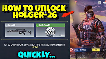 HOW TO UNLOCK HOLGER-26 QUICKLY COD MOBILE | HOLGER - 26 MISSIONS DETAILED VIDEO