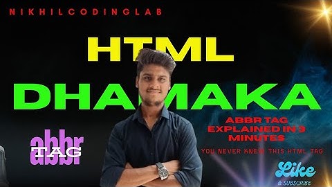 HTML Abbr Tag Explained ✍️ | Learn Abbreviation Tag in HTML 💻 | HTML Tutorial for Beginners 🚀