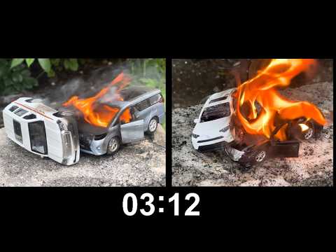 Fiery Car Crash Survival Test! Which One Lasts The Longest?