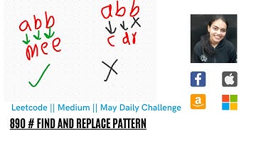 Leetcode 890. Find and Replace Pattern || Medium