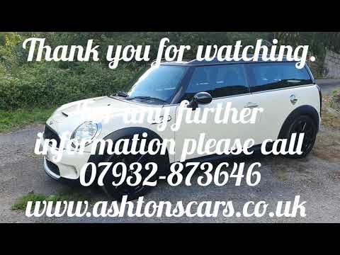 2008 Mini Cooper S Clubman walk around and start up video.