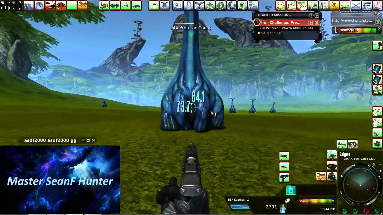 Entropia Universe Proteron Hunt - YouTube
