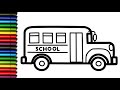 How to Draw a School Bus Easily for Kids – Simple Step by Step Tutorial 