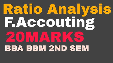 Ratio Analysis |GROUP-D | BBA/BBM 2nd Semester | Most Important Long Question | Financial Accounting