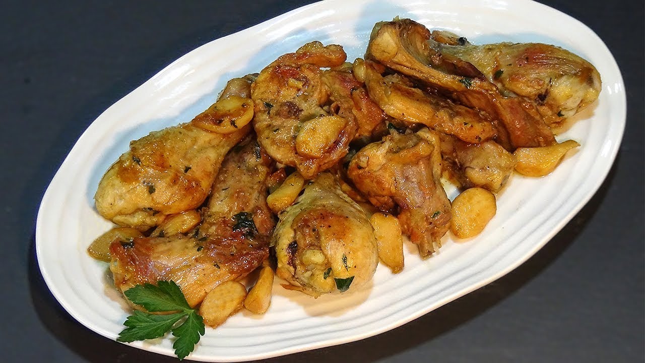 Receta Pollo y conejo al ajillo (Receta tradicional ...