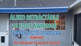 ALEKO RETRACTABLE 16 FOOT AWNINGS THIS IS HOW IT WORKS