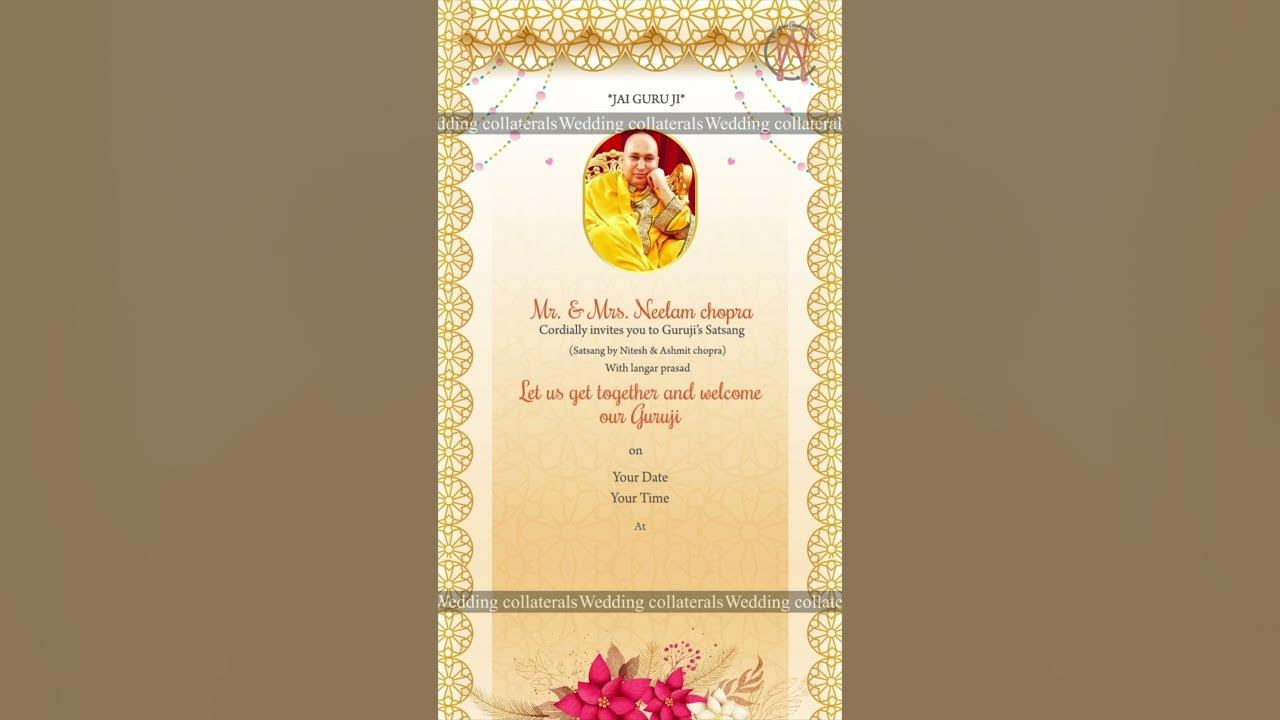 Guruji satsang invitation video for whatsapp 91 9588714589 guru ji