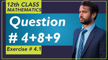 Exercise # 4.1 || Chapter # 4 - Lec# 3 || 2nd Year Mathematics