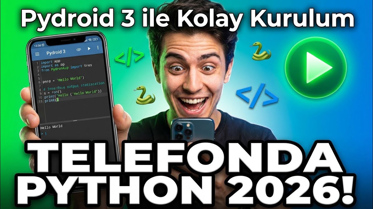 Telefonda Python Kullanma 2026 Pydroid 3 ile Kolay Kurulum ve Kod Yazma ...