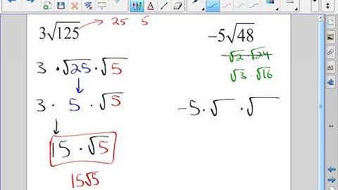 Simplify Radical with Number in Front