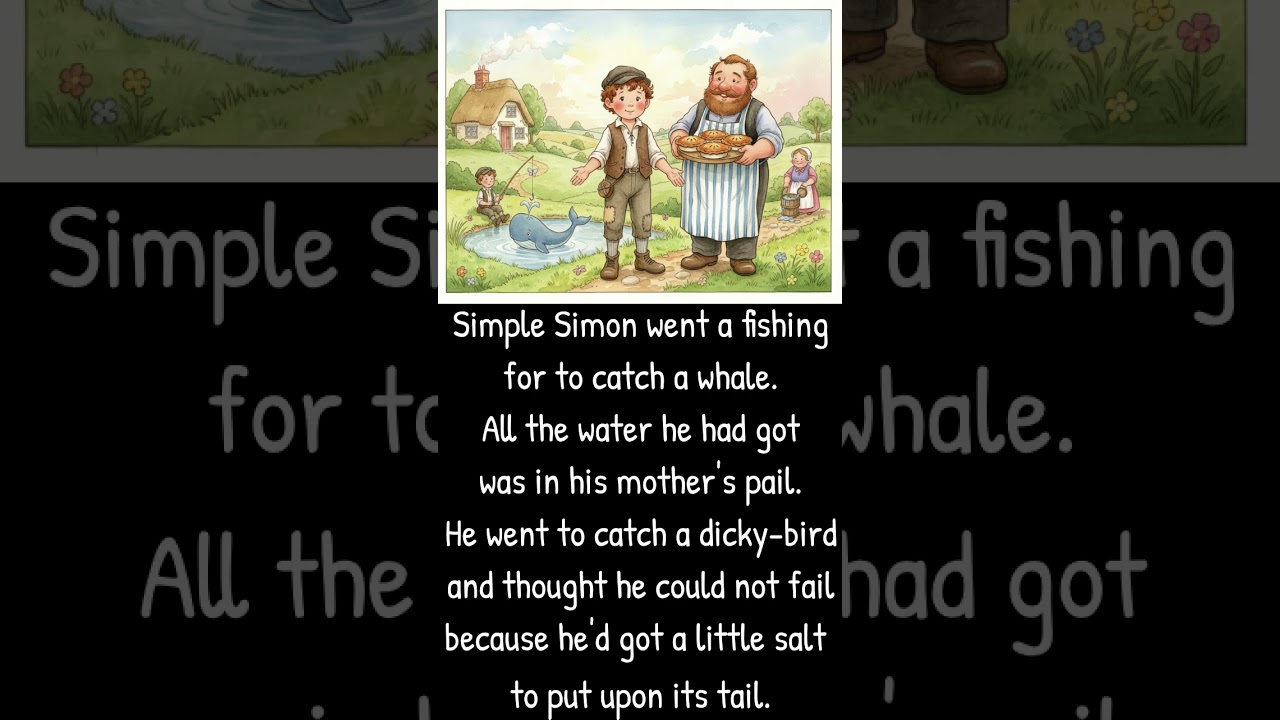 Simple Simon Nursery Rhyme | Classic Children’s Rhyme Illustration