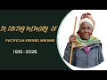IN LOVING MEMORY OF THE LATE PACIFICAH KERUBO MWAMU