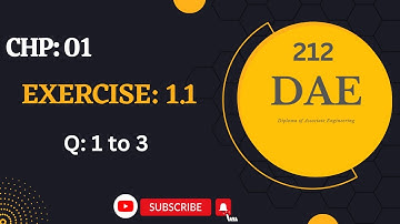 DAE Math 212 2nd Year: Applied Mathematics 212 Chapter 1 Exercise 1.1 Questions 1 to 3