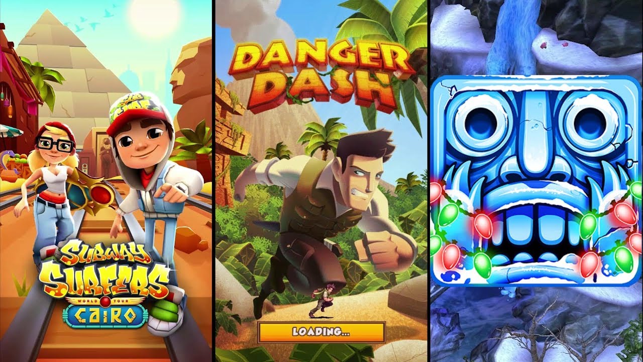 Subway Surfers Cairo Vs Danger Dash Vs Temple Run 2 Frozen Shadows ...