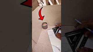 The fastest way to make a circular hole in ceramic tiles for water pipes