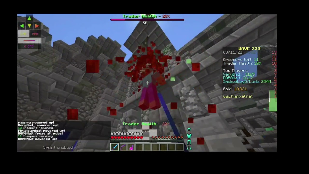 【マインクラフト】クリーパーアタック ★世界記録更新★ WAVE 224 Creeper Attack World Record - YouTube