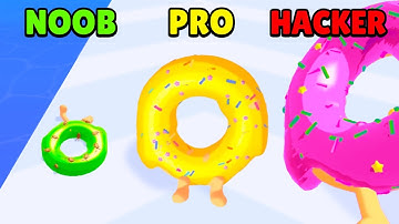 🤢 NOOB vs 😎 PRO vs 😈 HACKER - Hot Donut 3D | Download Play-App Store APK