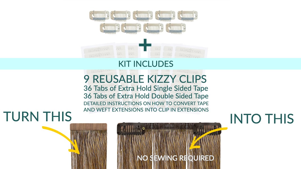 Clips for Tape-in & Weft Hair Extensions- BIG KIZZY®